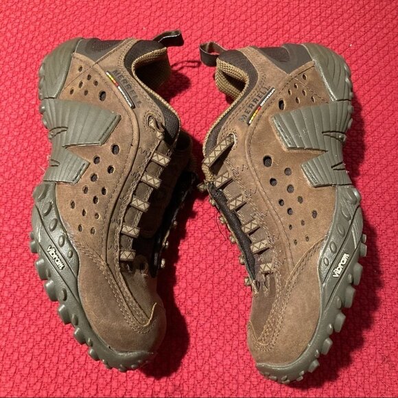 MERRELL Sz 8.5 Intercept Leather Air  Cushion Vibram Outsole Waterproof Sneakers - Picture 6 of 10